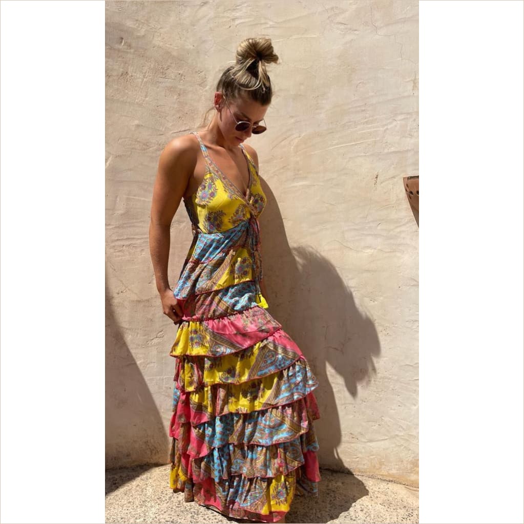 Maxi Boho Kleid Paisley 2 - Bekleidung & Accessoires