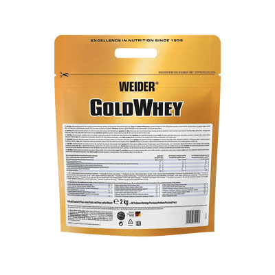 Gold Whey Proteinpulver Weider - Beutejagd - Hol dir deine Beute - 