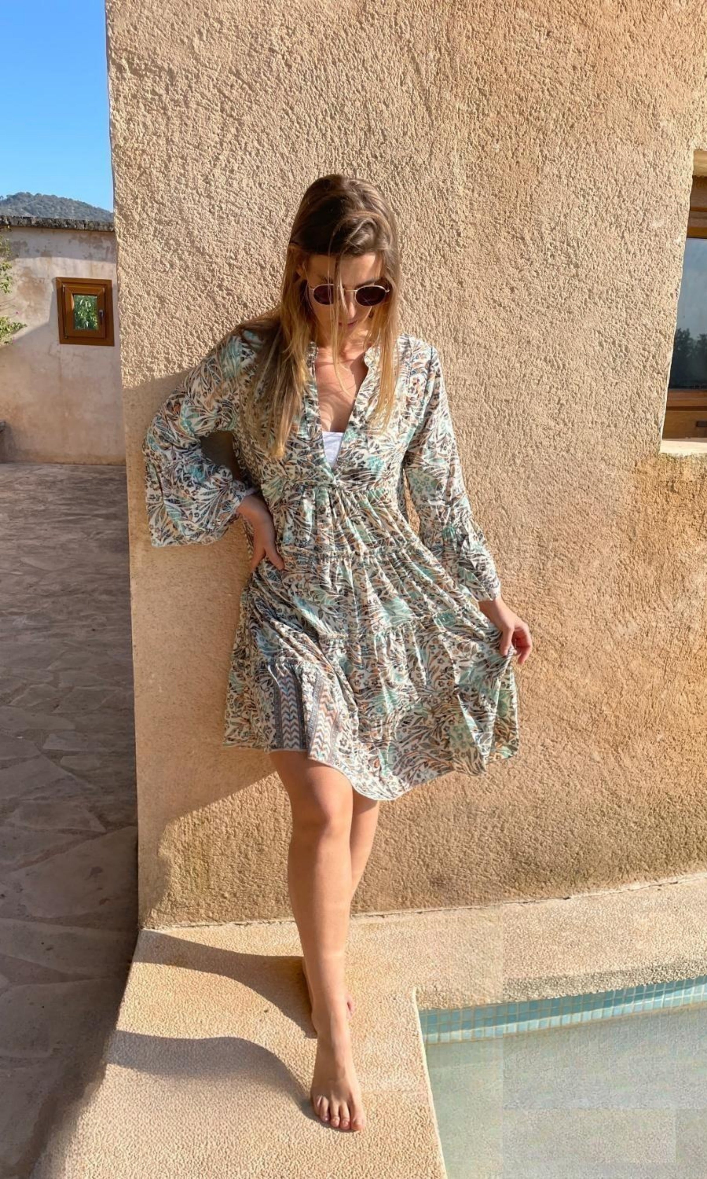 Boho Mini Kleid neu