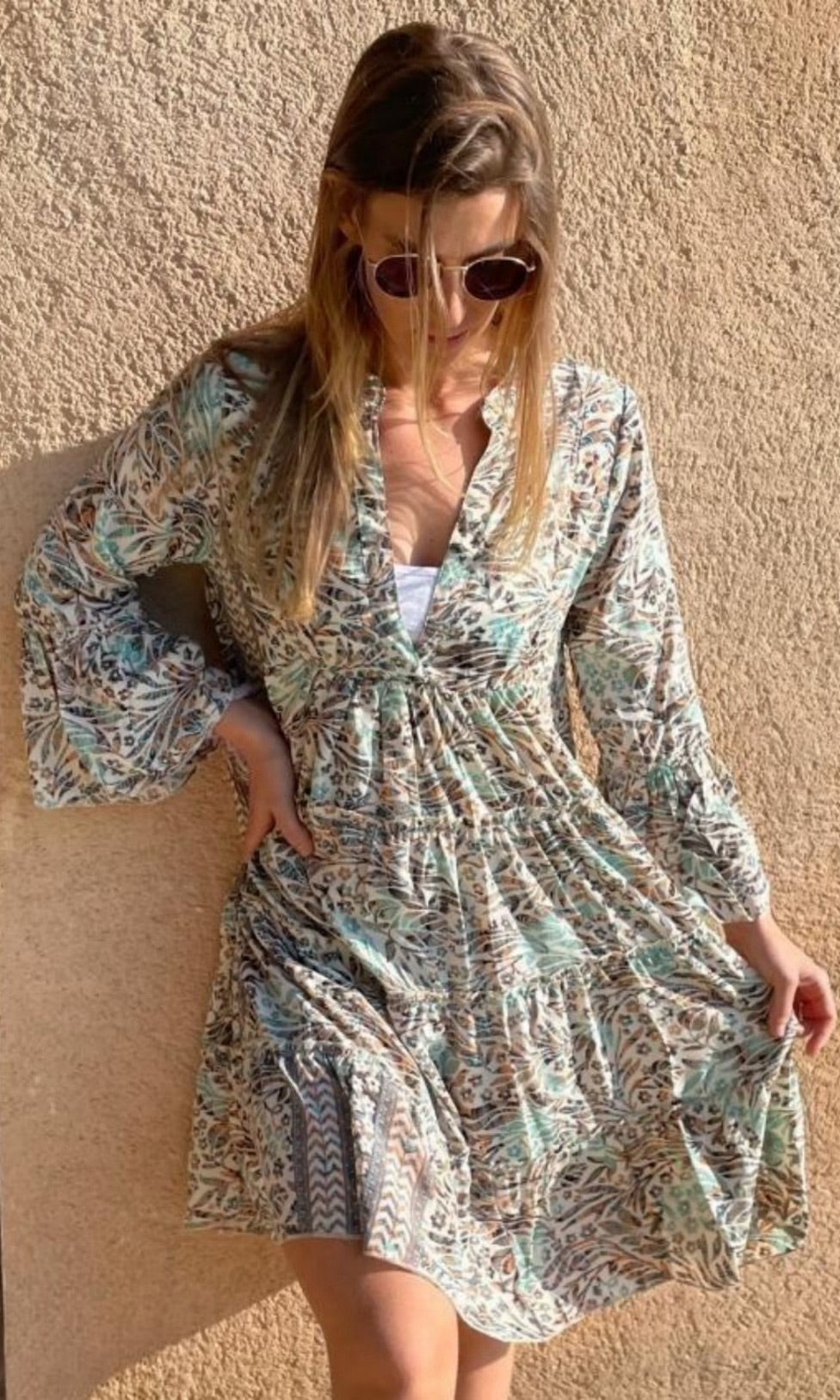 Boho Mini Kleid neu